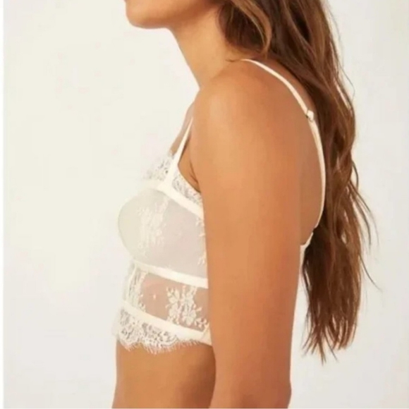 Free People Layer in Lace Bustire in Ivory sz Medium FP1050 - Picture 6 of 10